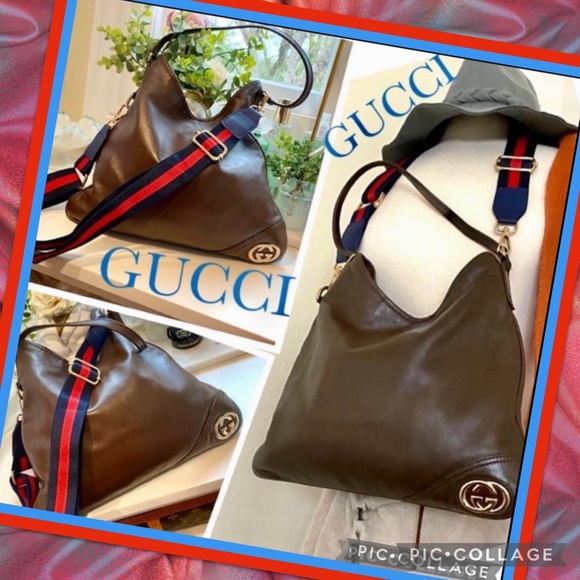 Gucci Handbags - Gucci Britt classic leather shoulder bag authentic